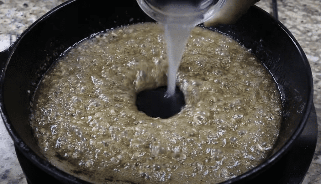 making the honey glaze 